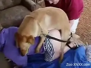 Big booty MILF enjoys first time bestiality on cam