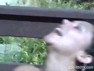 Sexy women share a dog penis and its huge load of cum