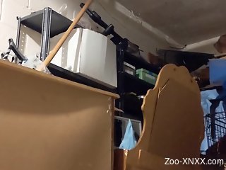 Nude cam sex with the dog for a gay man