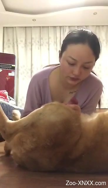 368px x 640px - Asian babe sucks tasty dog dick in amateur home perversions
